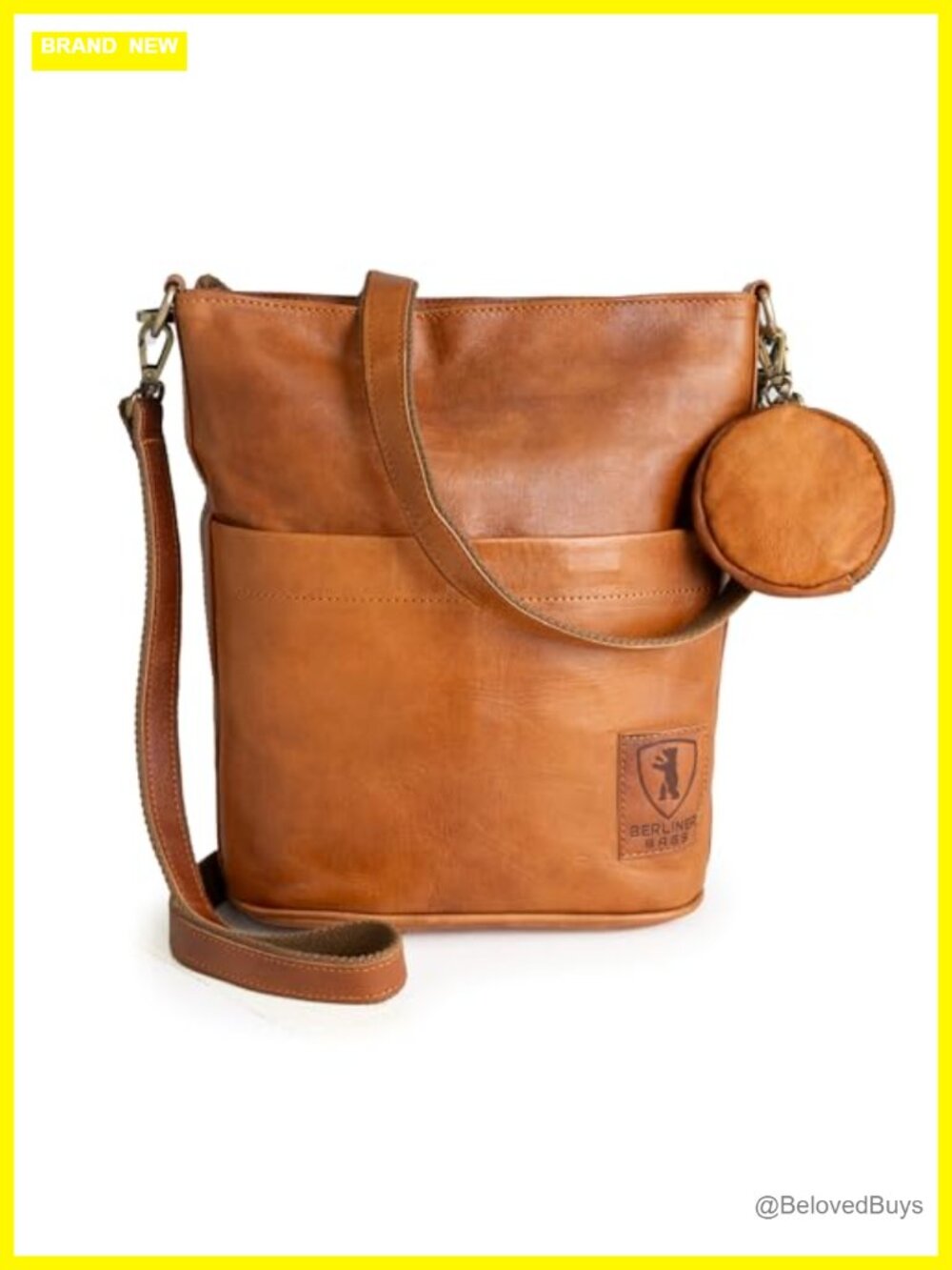 Full Grain Leather Shoulder Bag Convertible Crossbody Satchel